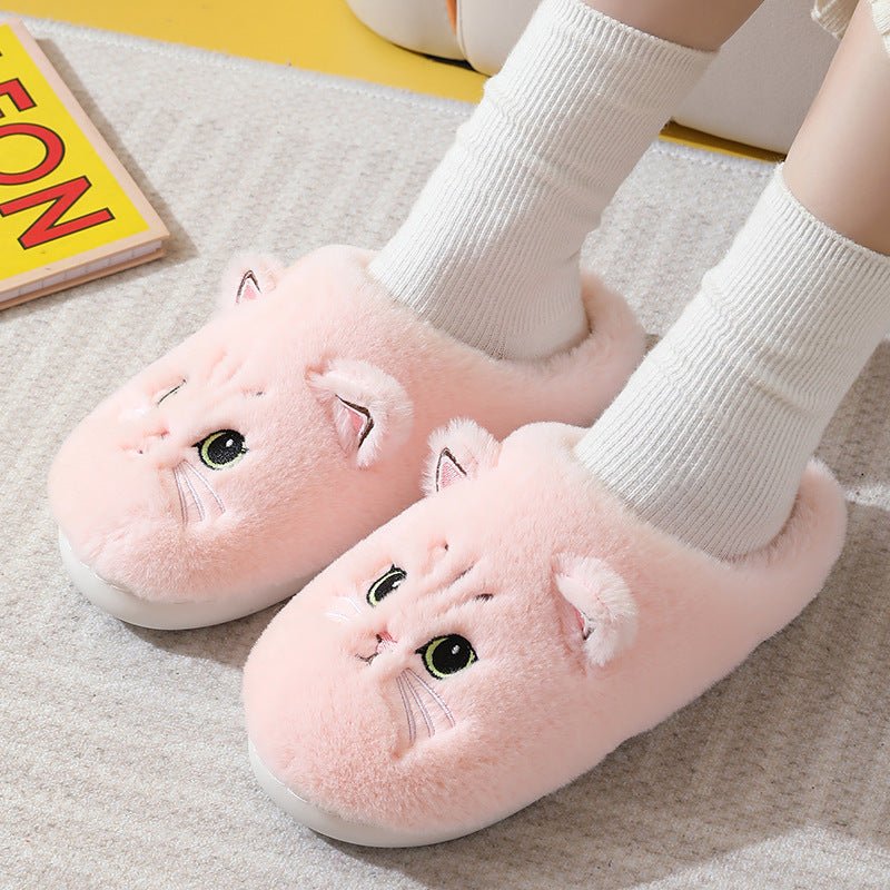 Autumn And Winter Cotton Slippers Men And Women Couple Kitty Cartoon | Luxury Home Accessories | Heulog Glow