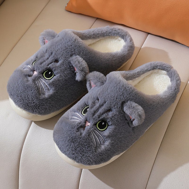 Autumn And Winter Cotton Slippers Men And Women Couple Kitty Cartoon | Luxury Home Accessories | Heulog Glow