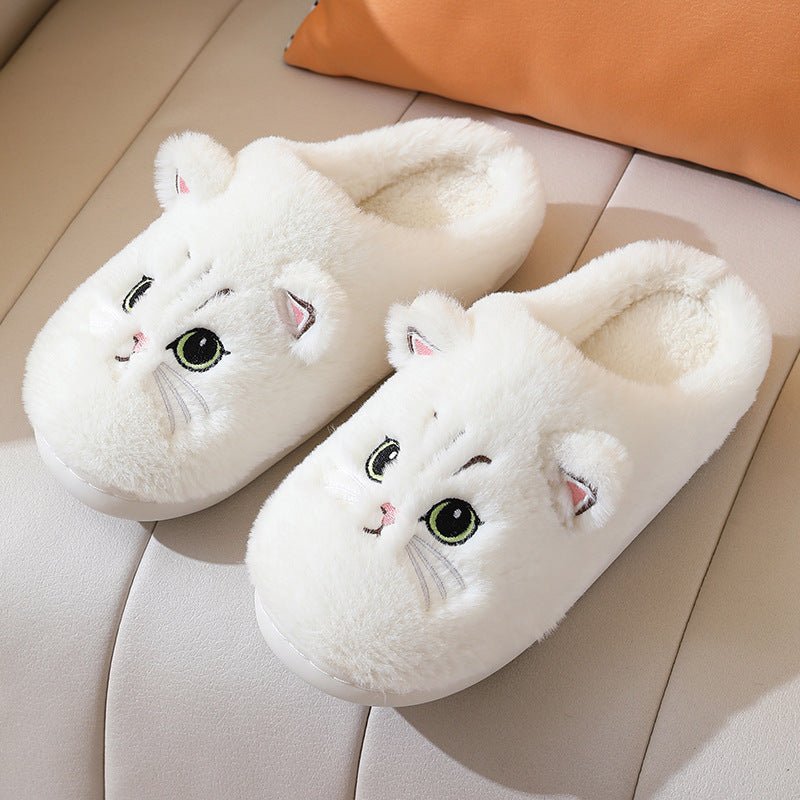 Autumn And Winter Cotton Slippers Men And Women Couple Kitty Cartoon | Luxury Home Accessories | Heulog Glow