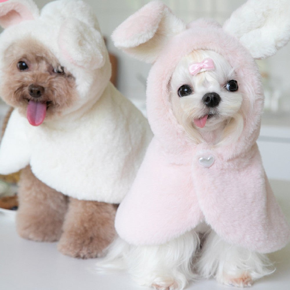 Autumn And Winter Fluffy Rabbit Modeling Pet Costume Warm Cape Cloak New Year Dogs And Cats Pet Clothes | Luxury Home Accessories | Heulog Glow
