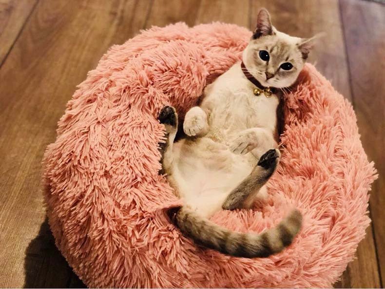 Autumn And Winter Thickening Plush Round Deep Sleep Cat Nest | Luxury Home Accessories | Heulog Glow