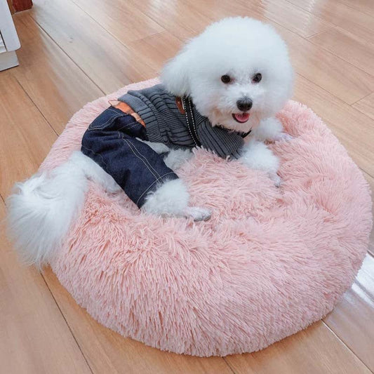 Autumn And Winter Thickening Plush Round Deep Sleep Cat Nest | Luxury Home Accessories | Heulog Glow