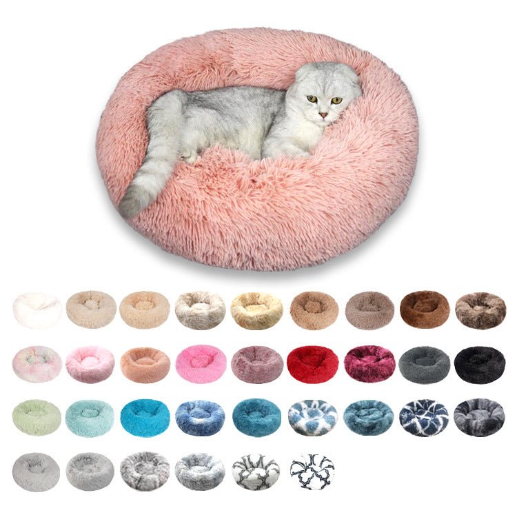 Autumn And Winter Thickening Plush Round Deep Sleep Cat Nest | Luxury Home Accessories | Heulog Glow