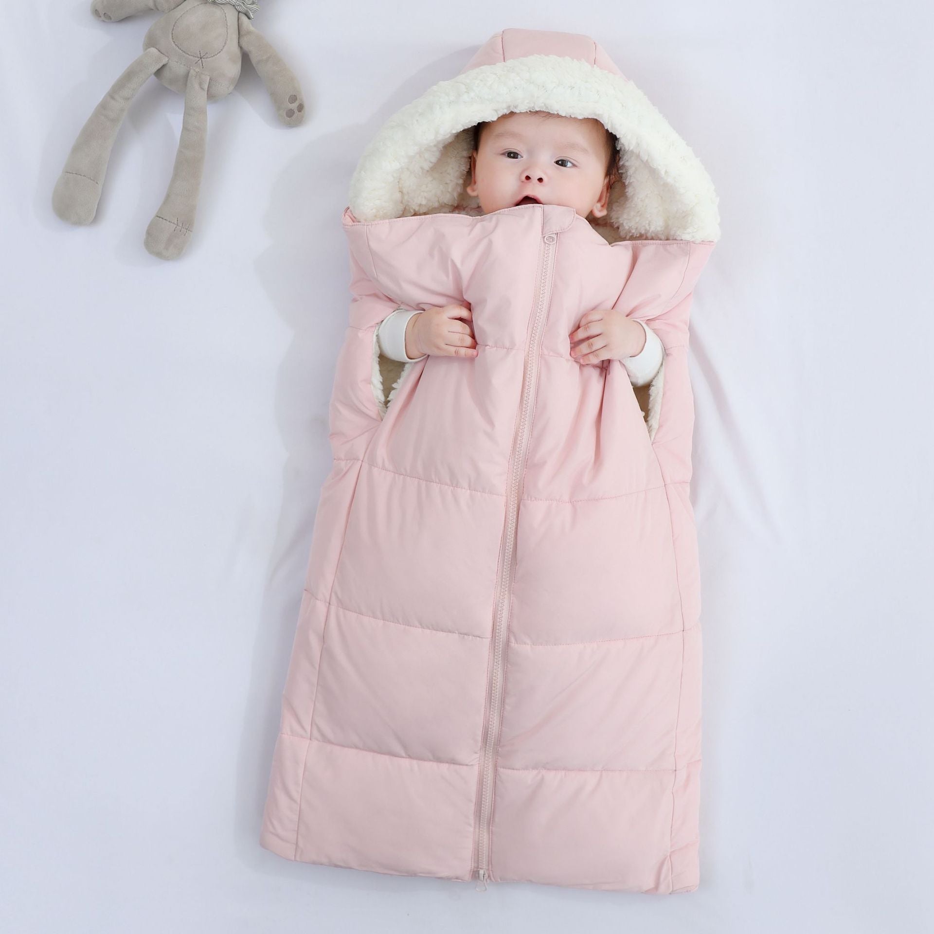 Autumn And Winter Warm Thickened Hooded Newborn Swaddle | Luxury Home Accessories | Heulog Glow