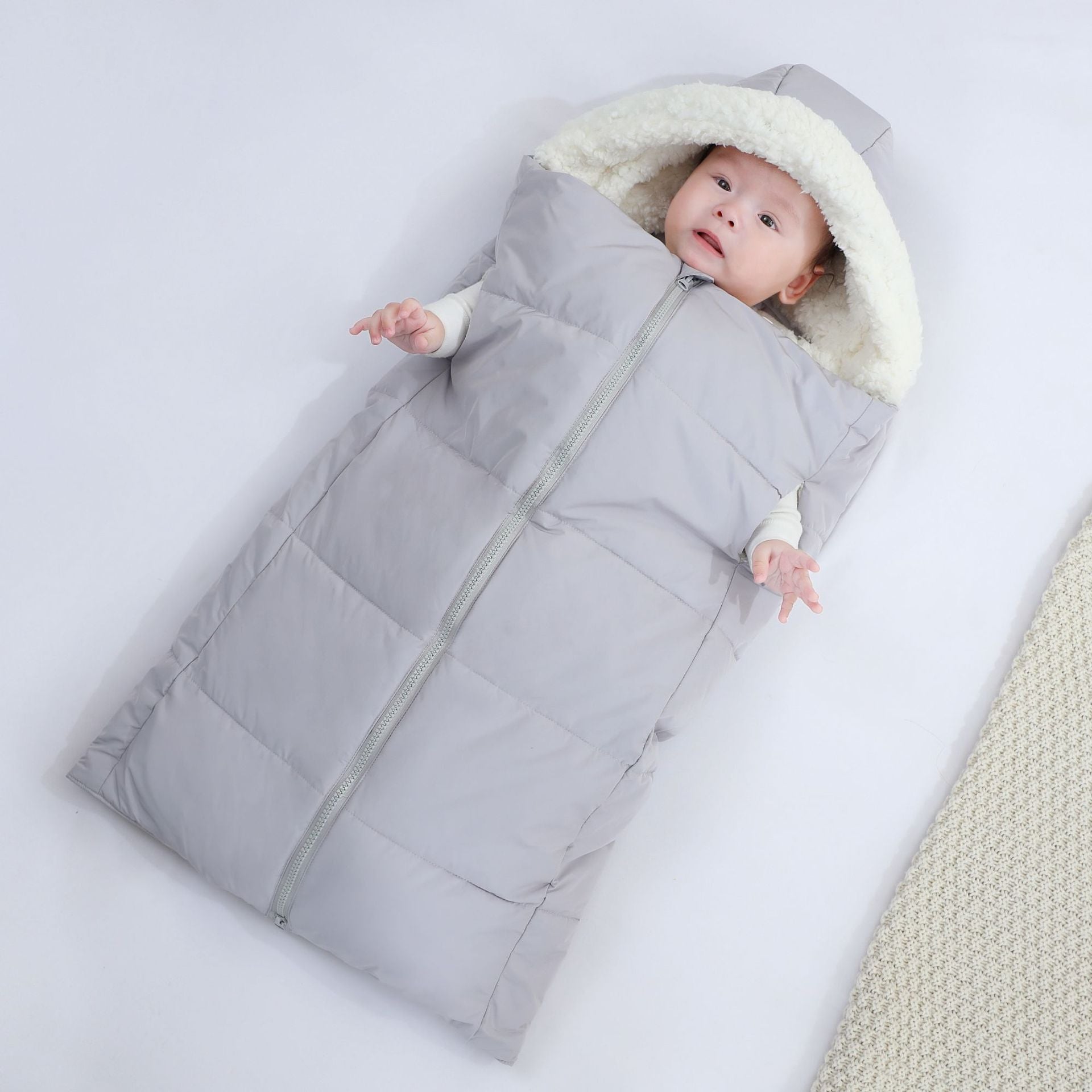 Autumn And Winter Warm Thickened Hooded Newborn Swaddle | Luxury Home Accessories | Heulog Glow
