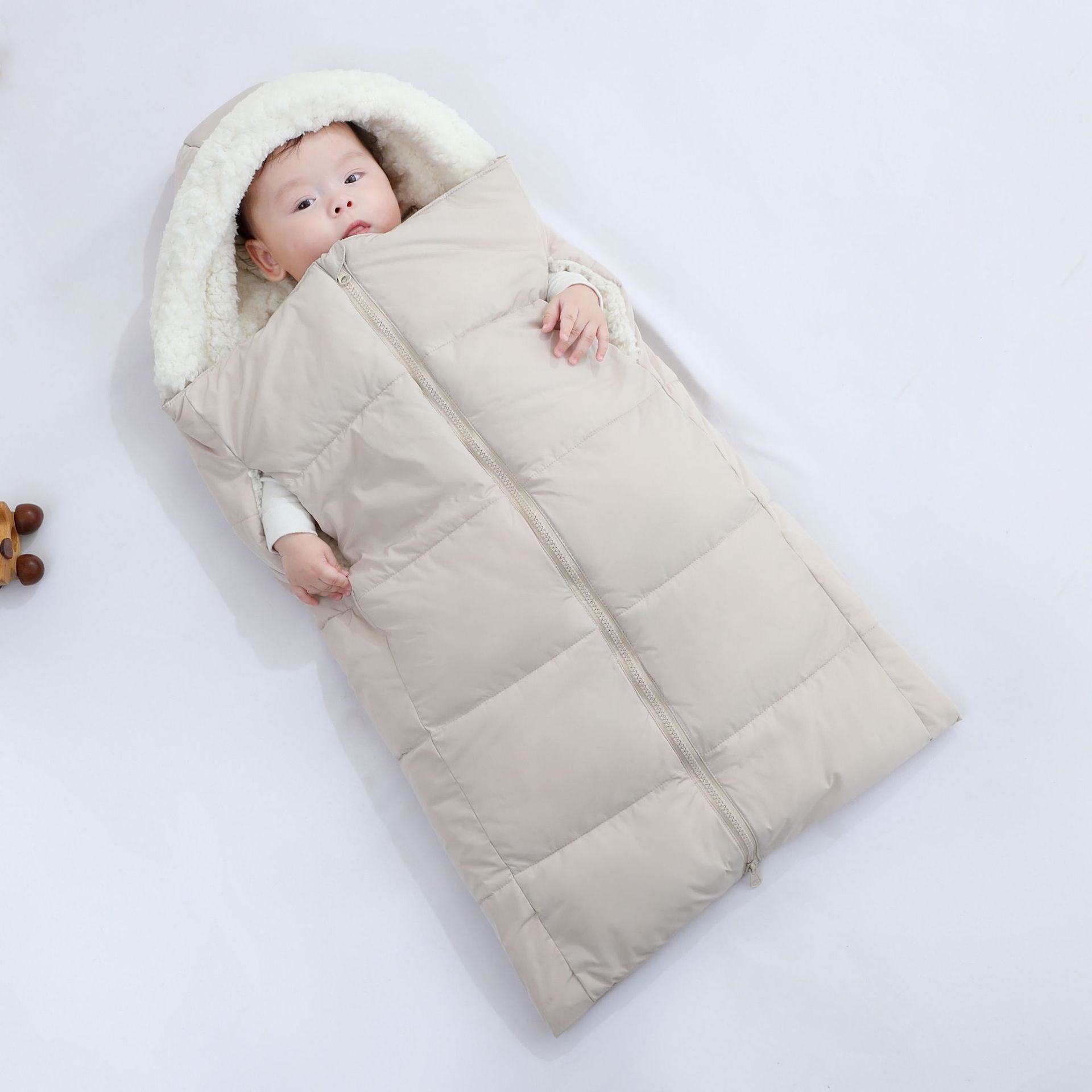Autumn And Winter Warm Thickened Hooded Newborn Swaddle | Luxury Home Accessories | Heulog Glow