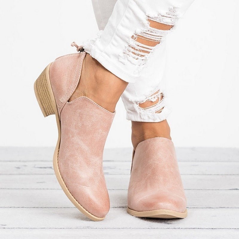 Autumn Women Shoes Retro High Heel Ankle Boots | Luxury Home Accessories | Heulog Glow