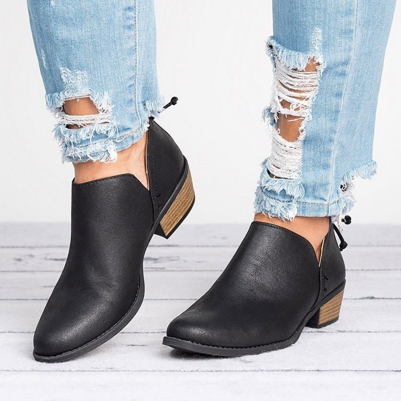 Autumn Women Shoes Retro High Heel Ankle Boots | Luxury Home Accessories | Heulog Glow