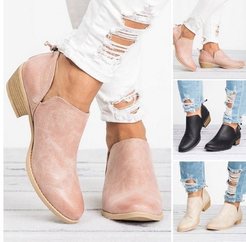 Autumn Women Shoes Retro High Heel Ankle Boots | Luxury Home Accessories | Heulog Glow