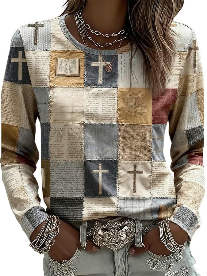 AutumnWinter Womens New Plaid Print Crew Neck Sweatshirt | Luxury Home Accessories | Heulog Glow