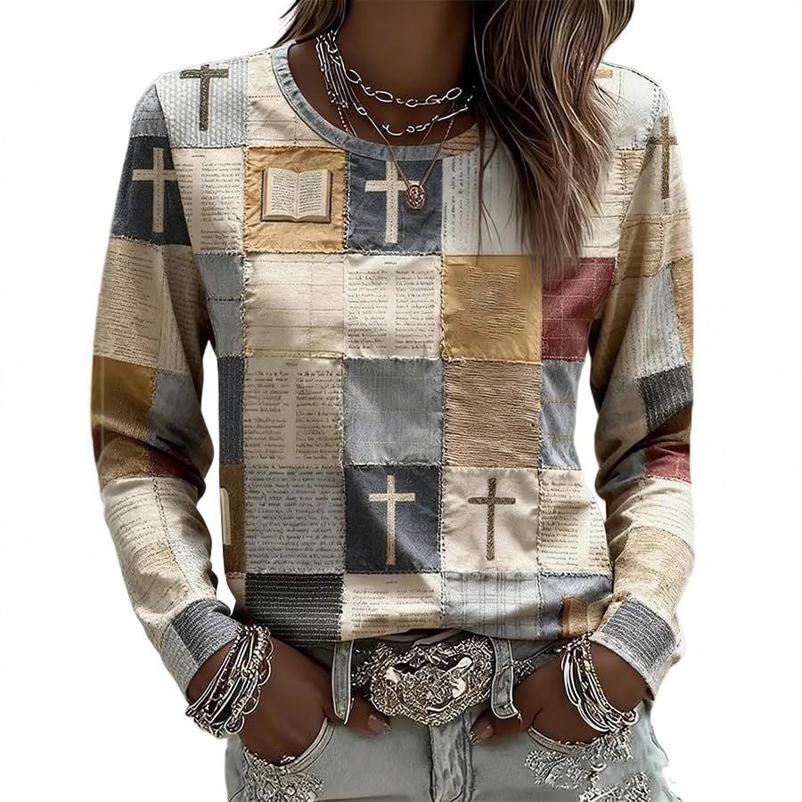AutumnWinter Womens New Plaid Print Crew Neck Sweatshirt | Luxury Home Accessories | Heulog Glow