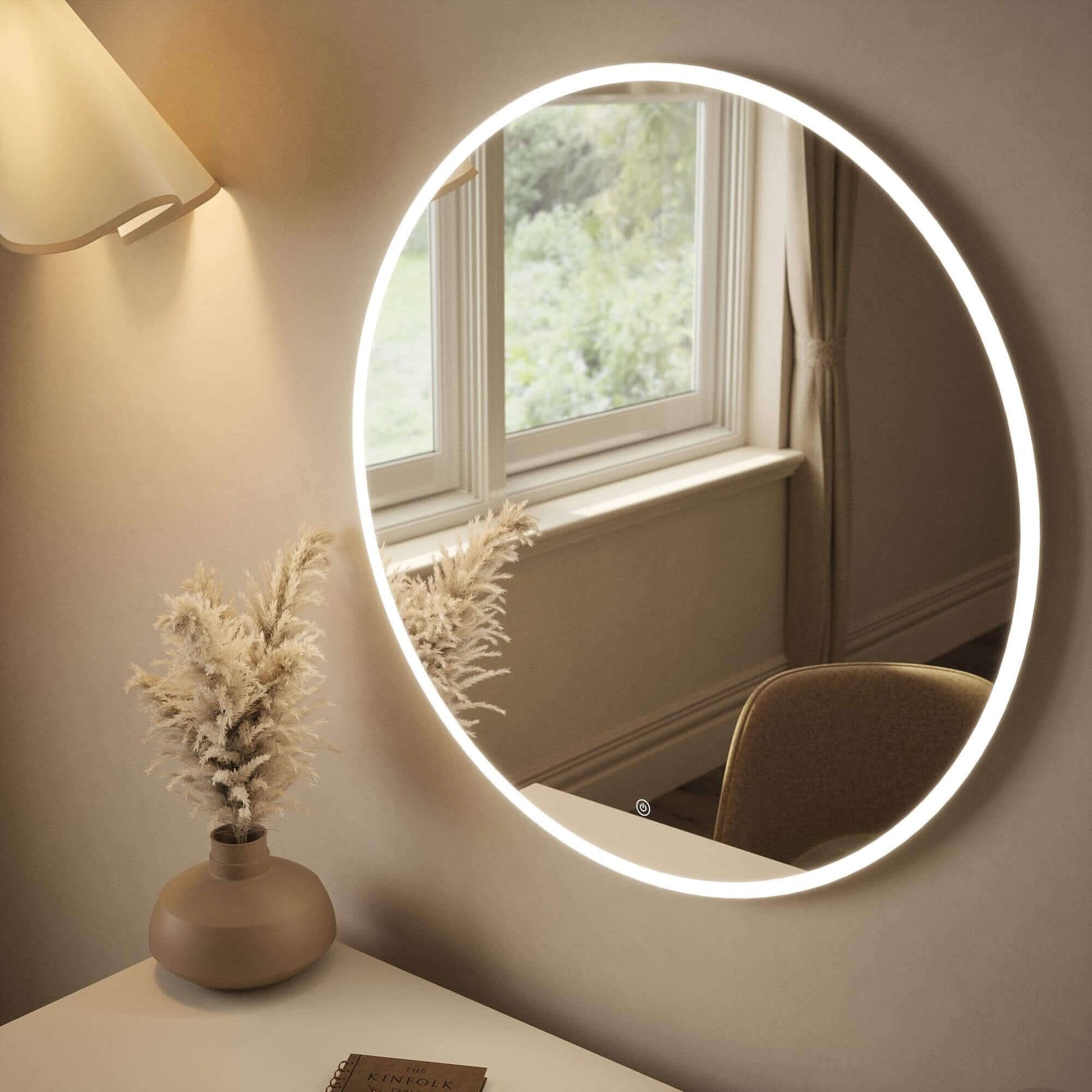 Ava Round Wall Mounted Mirror 80cm | Luxury Home Accessories | Heulog Glow