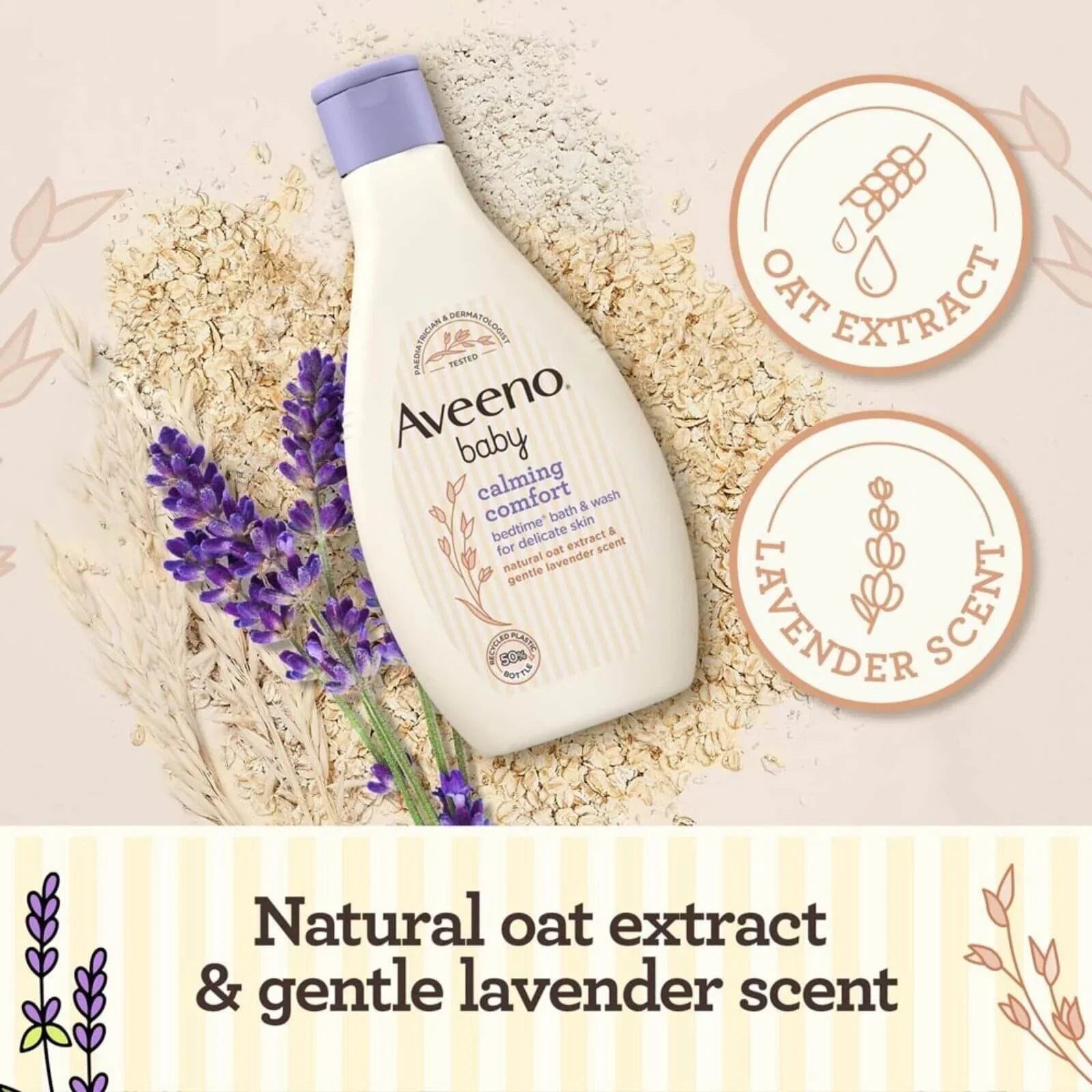 Aveeno Baby Calming Comfort Bedtime Bath and Wash 250ml | Luxury Home Accessories | Heulog Glow