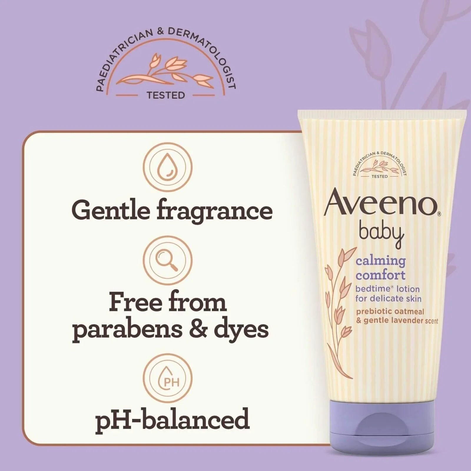 Aveeno Baby Calming Comfort Bedtime Lotion 150ml | Luxury Home Accessories | Heulog Glow