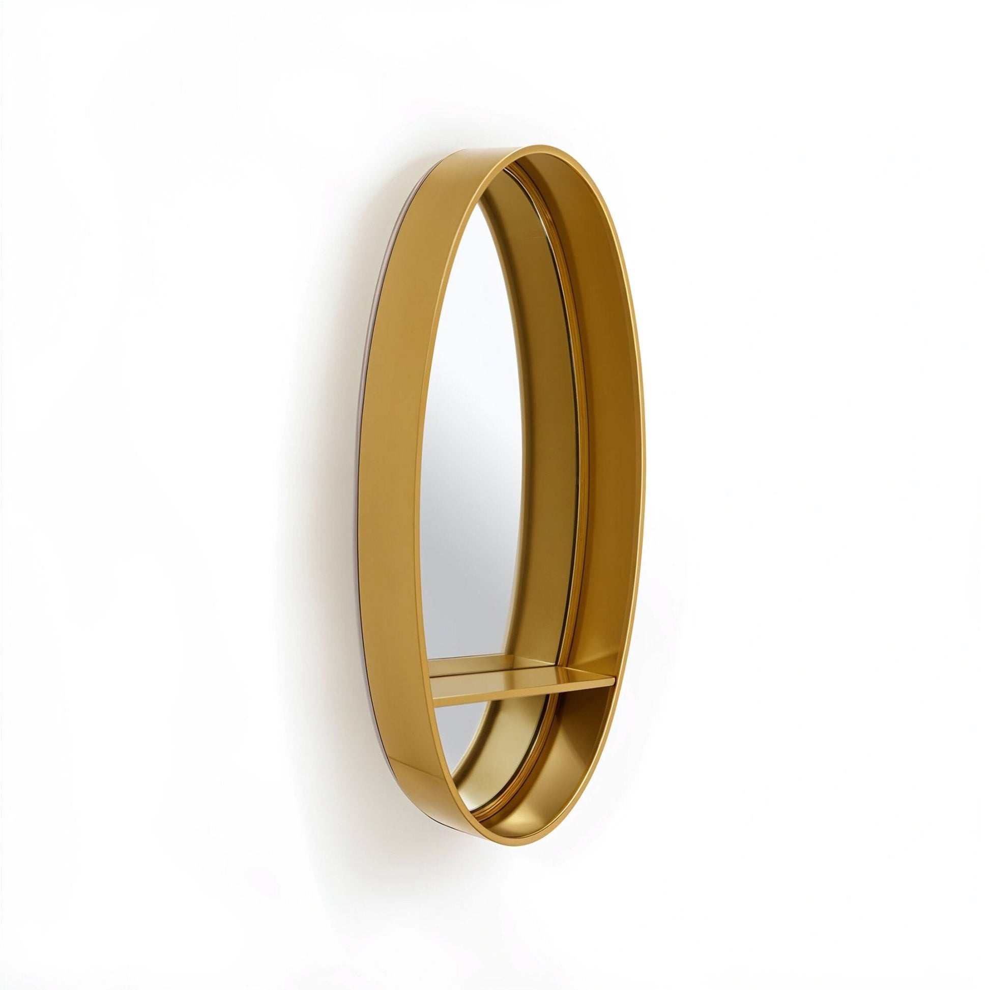 Avento Gold Oval Wall Mirror | Luxury Home Accessories | Heulog Glow