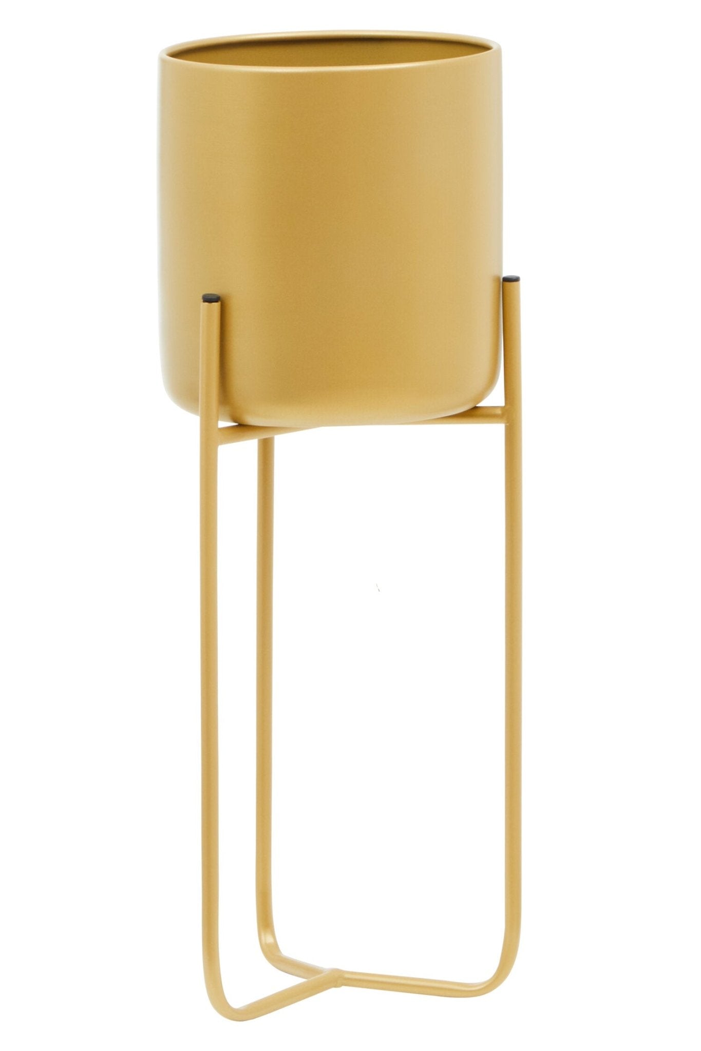 Avento Large Gold Finish Floor Planter | Luxury Home Accessories | Heulog Glow