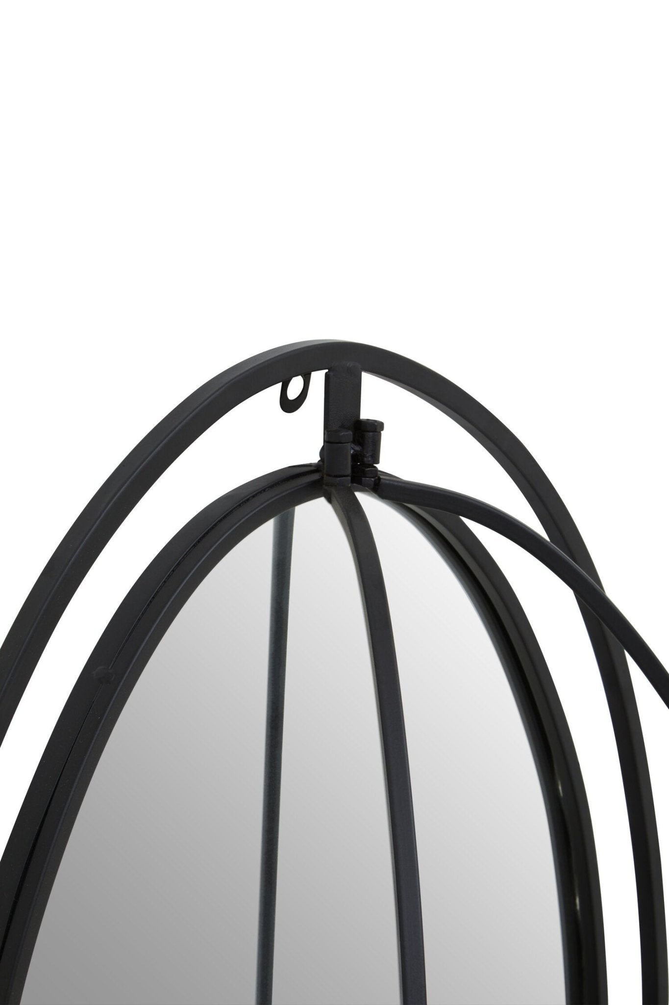 Avento Oval Shelved Black Wall Mirror | Luxury Home Accessories | Heulog Glow