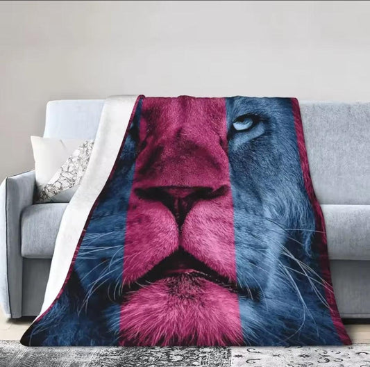 AVFC Claret & Blue Lion Pet Blanket 30x40 inch | Luxury Home Accessories | Heulog Glow