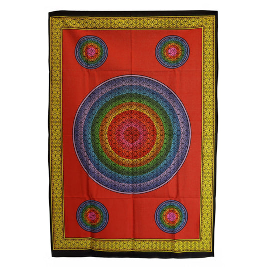 Cotton Wall Art (70x110cm) - Five Flower of Life