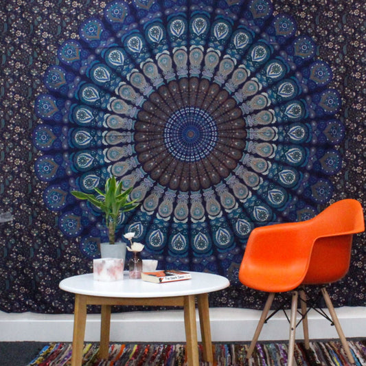 Double Cotton Bedspread + Wall Hanging - Mandala Elephant