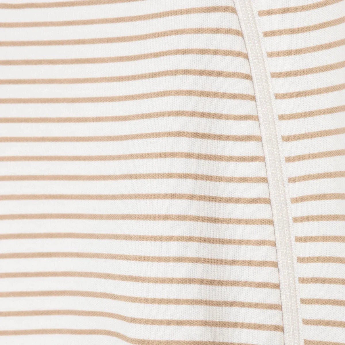 Baby Boy Footed Sleepsuit Striped Zip Fastening Crew Neck - Beige | Luxury Home Accessories | Heulog Glow