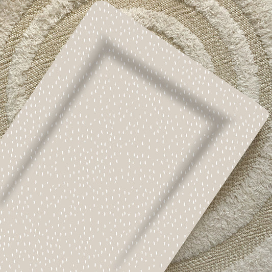 Standard Changing Mat - Greige Dash Neutral Print