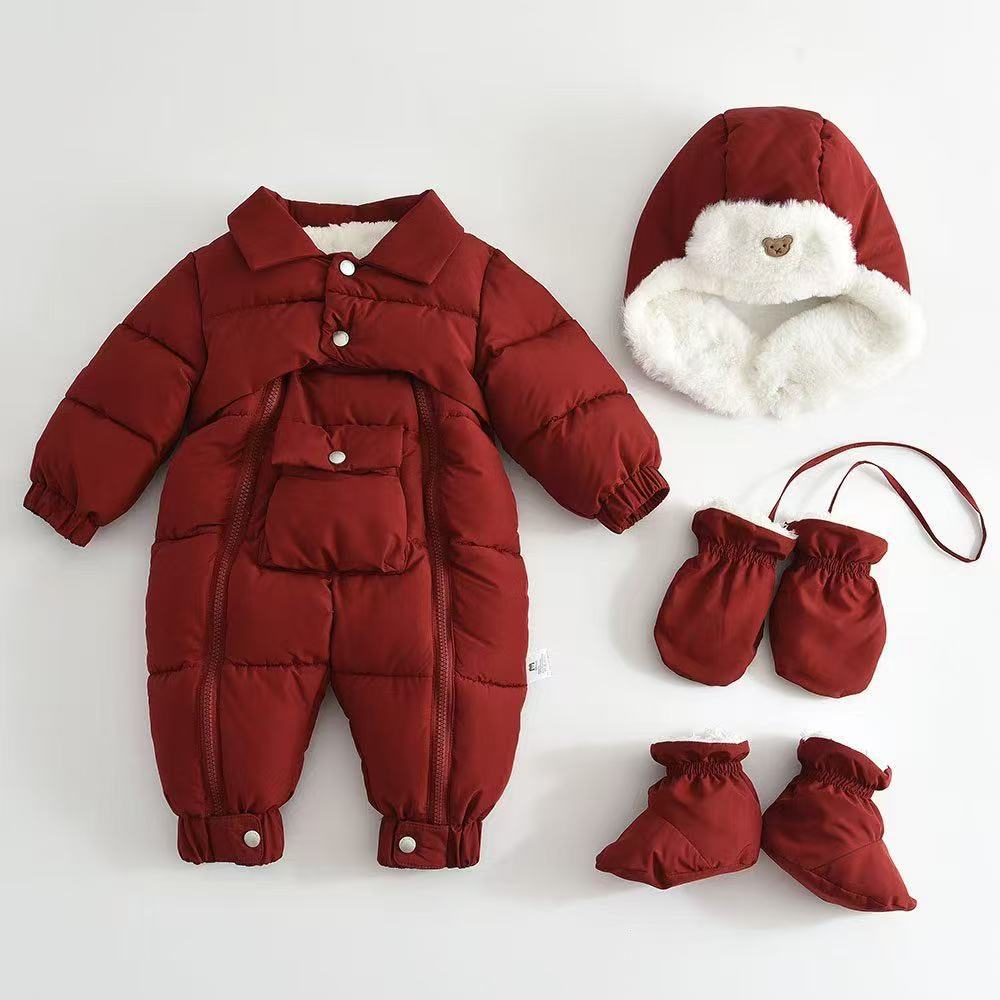 Baby Cotton-padded Thicken Crawler Suit Baby Children Romper | Luxury Home Accessories | Heulog Glow
