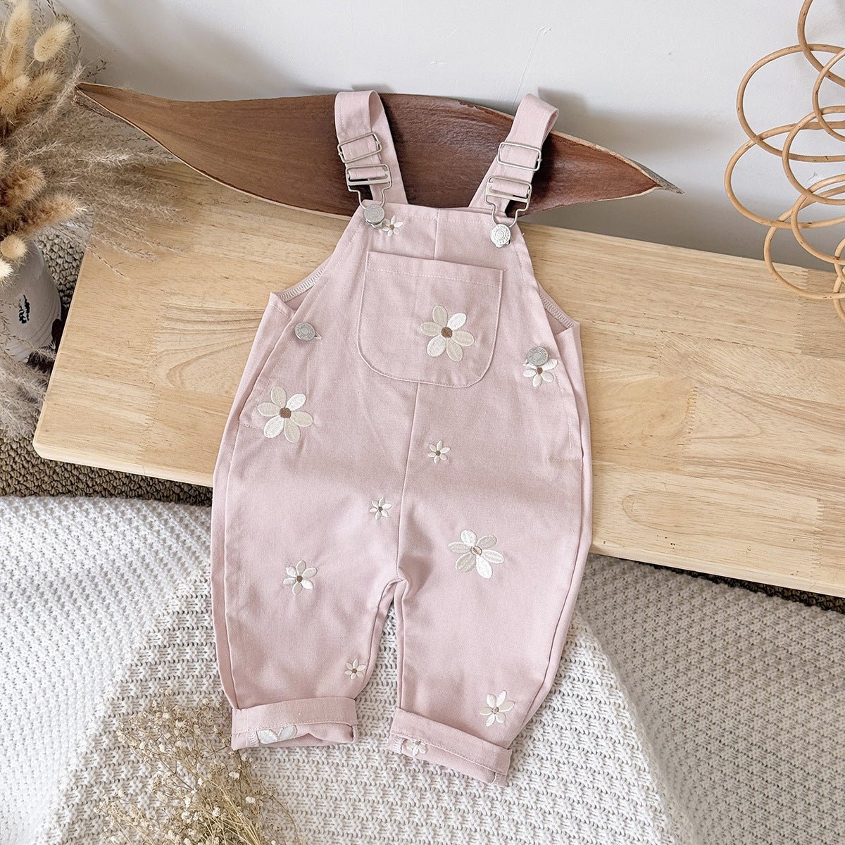 Baby Floral-embroidered Casual Sleeveless Romper | Luxury Home Accessories | Heulog Glow