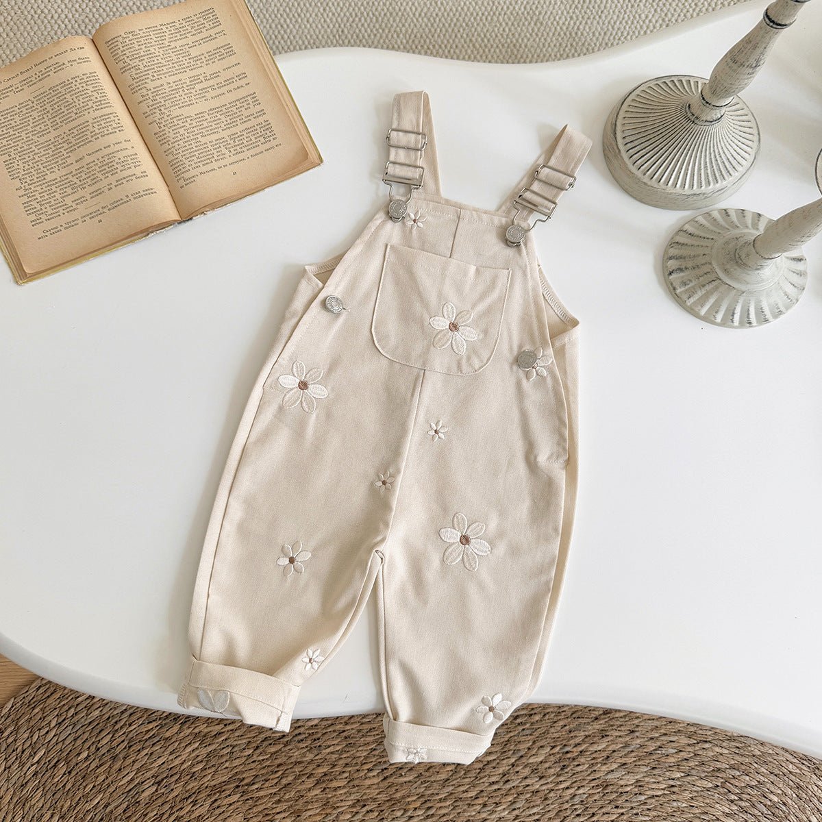 Baby Floral-embroidered Casual Sleeveless Romper | Luxury Home Accessories | Heulog Glow