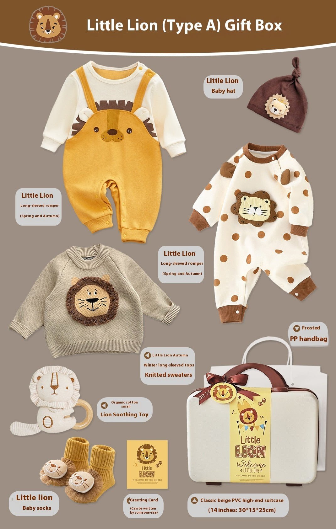 Baby Gift Box Set Little Lion Knitted Sweater | Luxury Home Accessories | Heulog Glow