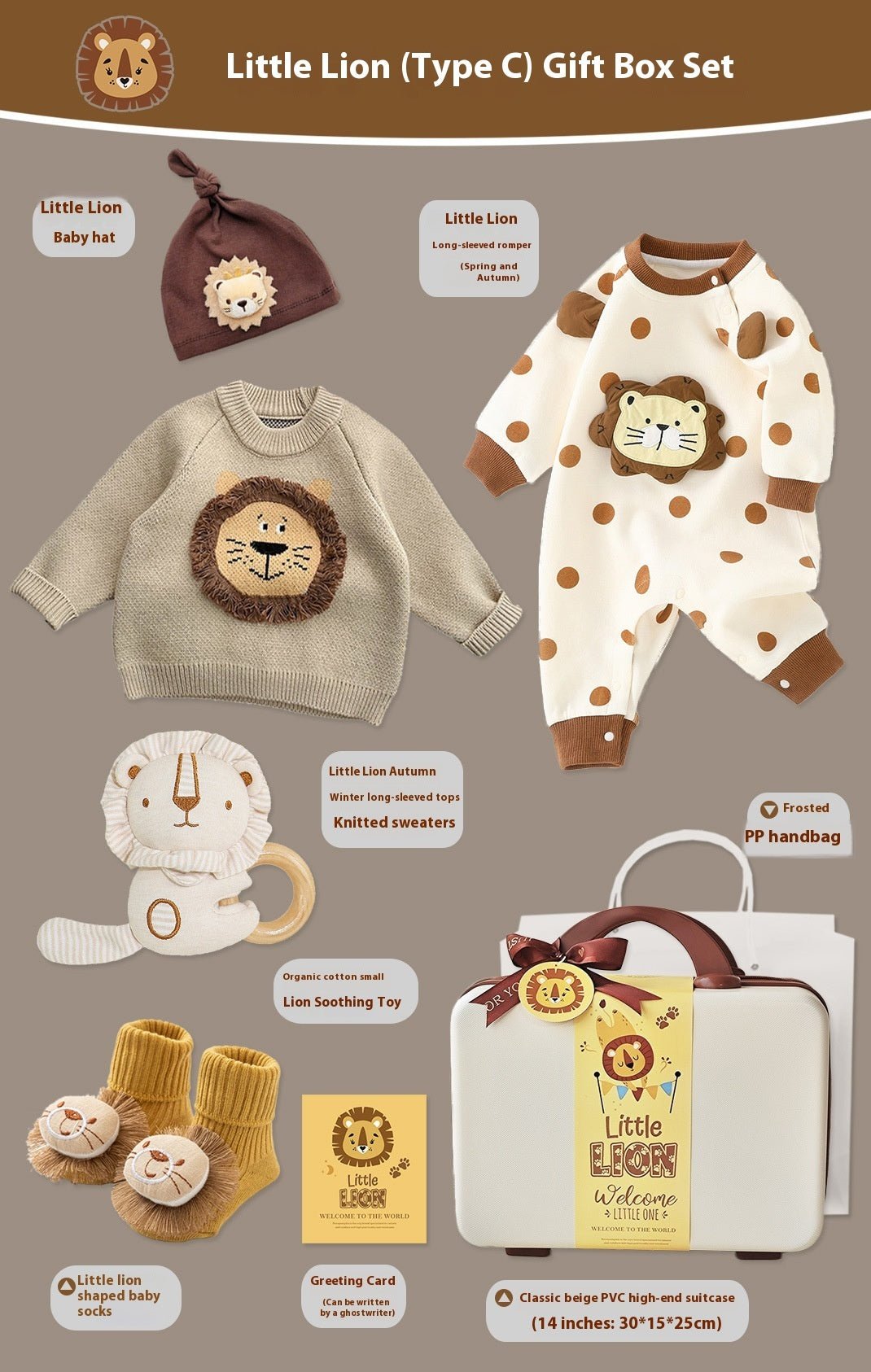 Baby Gift Box Set Little Lion Knitted Sweater | Luxury Home Accessories | Heulog Glow