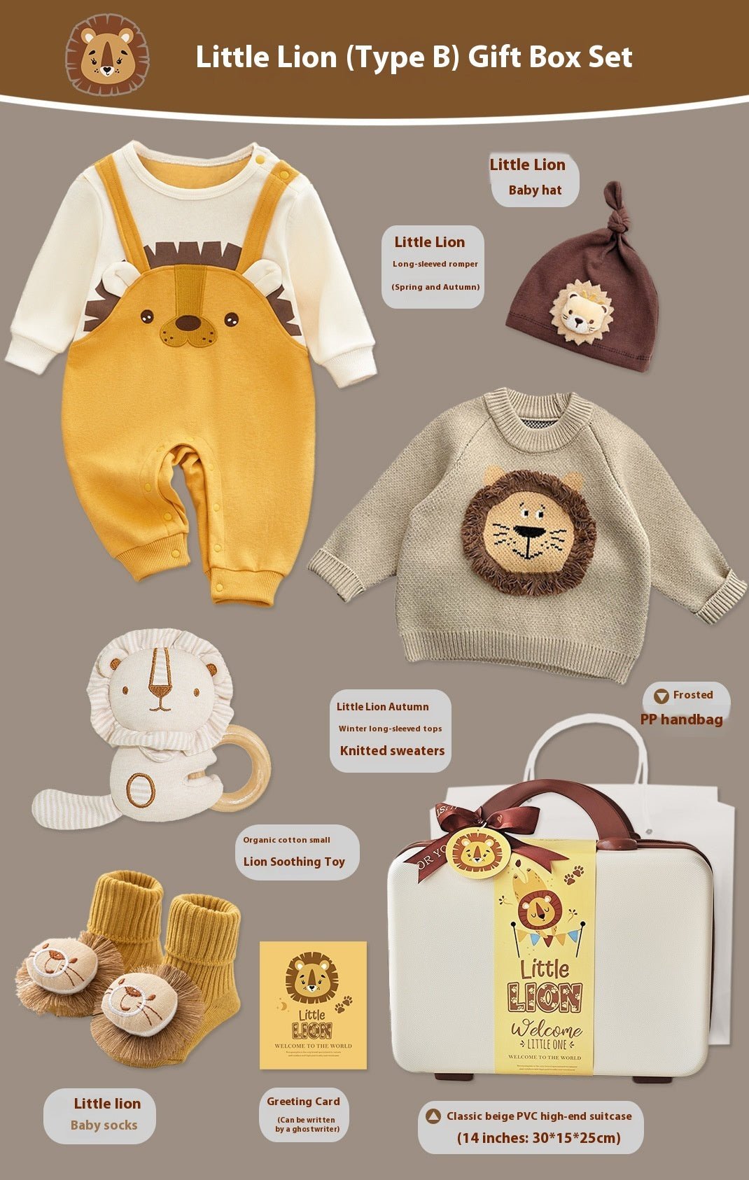 Baby Gift Box Set Little Lion Knitted Sweater | Luxury Home Accessories | Heulog Glow