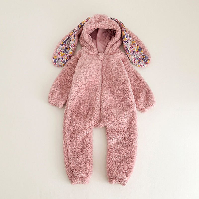 Baby Girl Bunny Jumpsuit Lazy Zipper Newborn Hooded Pajamas | Luxury Home Accessories | Heulog Glow