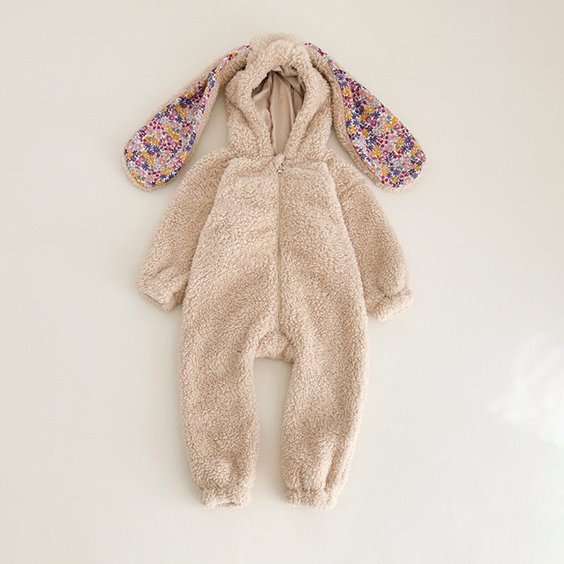 Baby Girl Bunny Jumpsuit Lazy Zipper Newborn Hooded Pajamas | Luxury Home Accessories | Heulog Glow