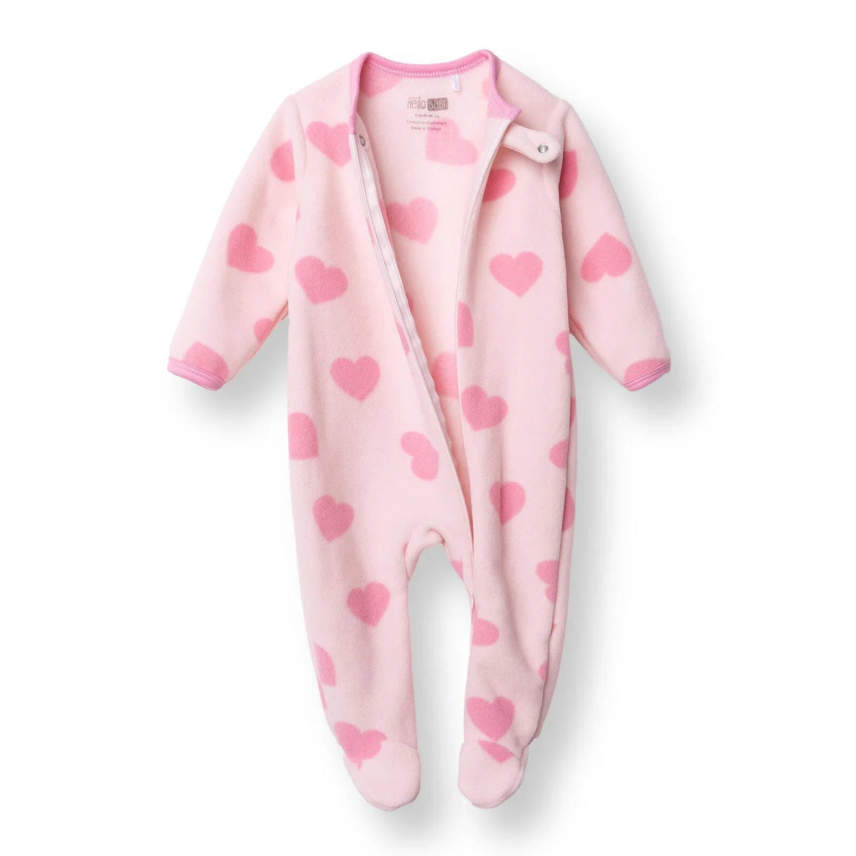 Baby Girl Fleece Footed Sleepsuit Animal Print Zip Fastening Hooded - Pink Printed | Luxury Home Accessories | Heulog Glow