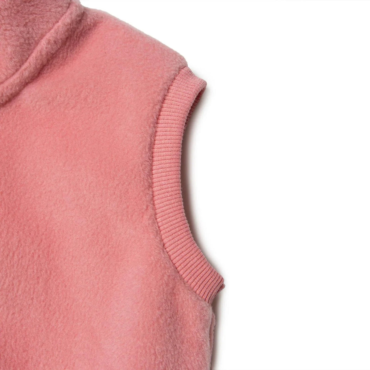 Baby Girl Fleece Waistcoat High Neck - Light Rose | Luxury Home Accessories | Heulog Glow
