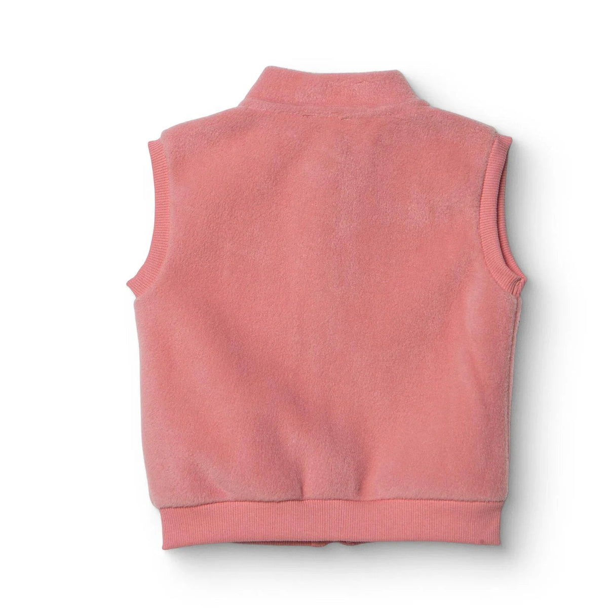 Baby Girl Fleece Waistcoat High Neck - Light Rose | Luxury Home Accessories | Heulog Glow
