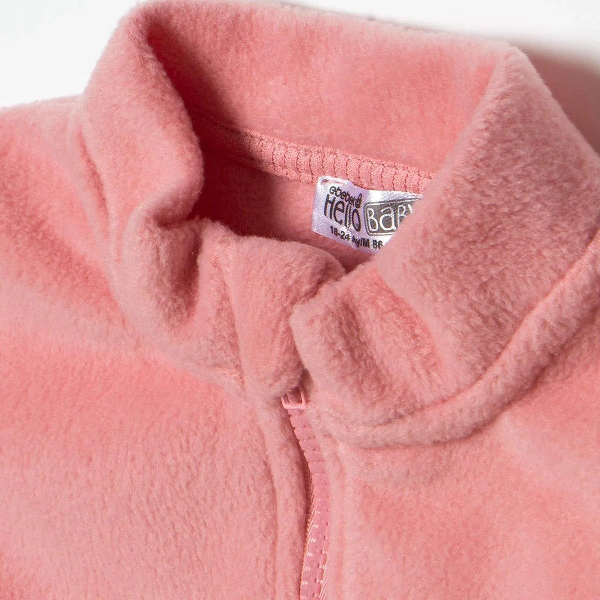 Baby Girl Fleece Waistcoat High Neck - Light Rose | Luxury Home Accessories | Heulog Glow