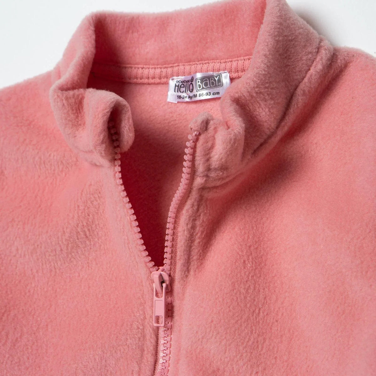 Baby Girl Fleece Waistcoat High Neck - Light Rose | Luxury Home Accessories | Heulog Glow