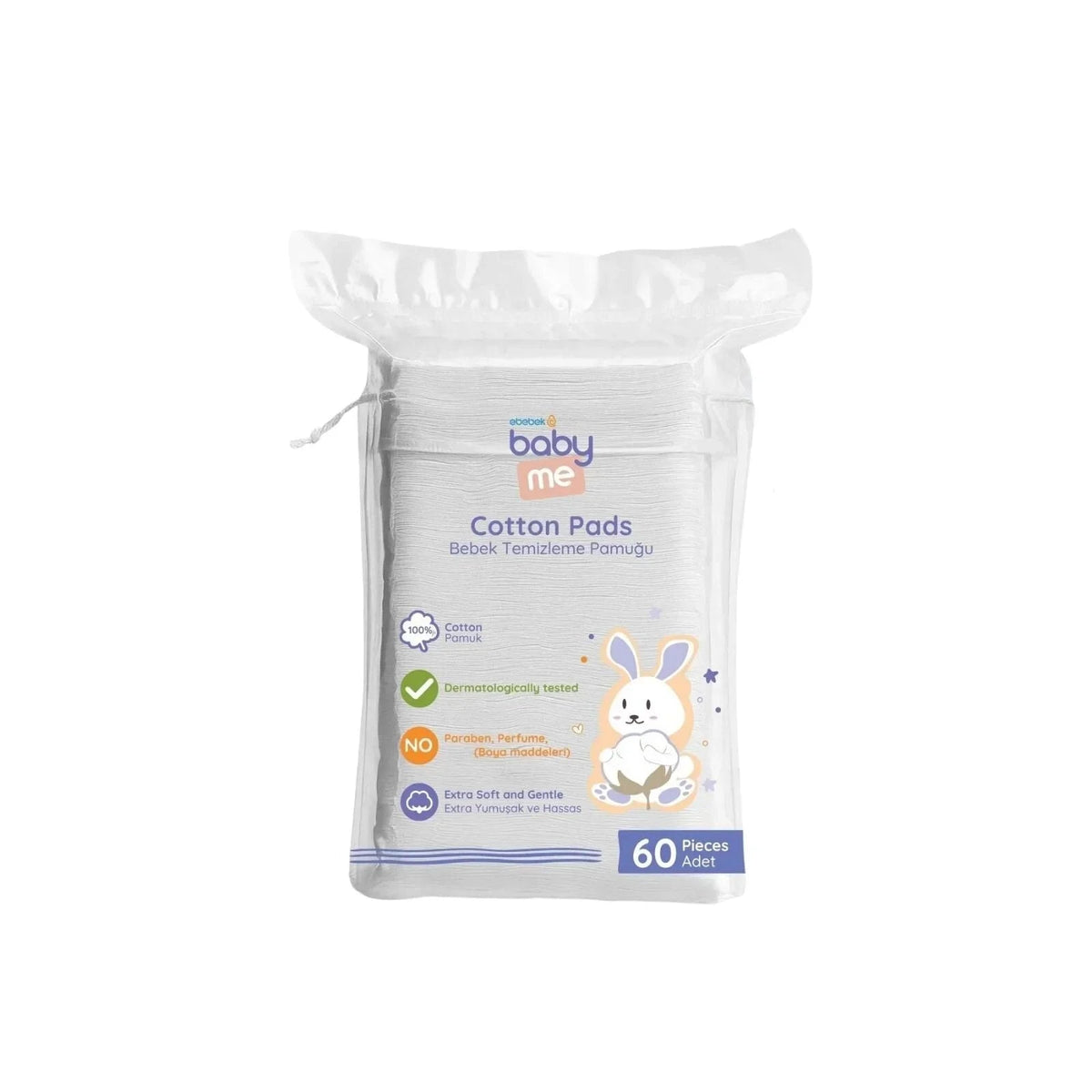 baby me Baby Cleaning Cotton Pads 15x60 pcs | Luxury Home Accessories | Heulog Glow