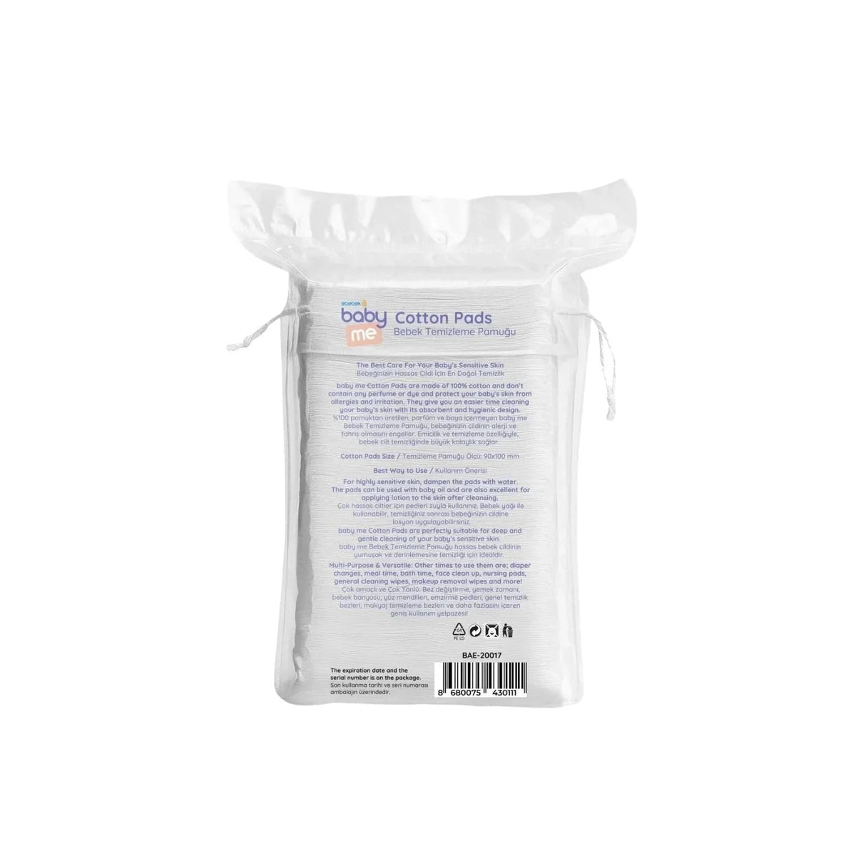 baby me Baby Cleaning Cotton Pads 15x60 pcs | Luxury Home Accessories | Heulog Glow
