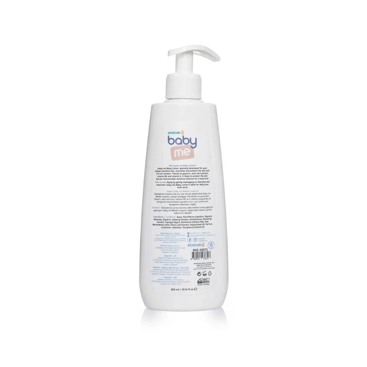 baby me Baby Lotion 300ml | Luxury Home Accessories | Heulog Glow