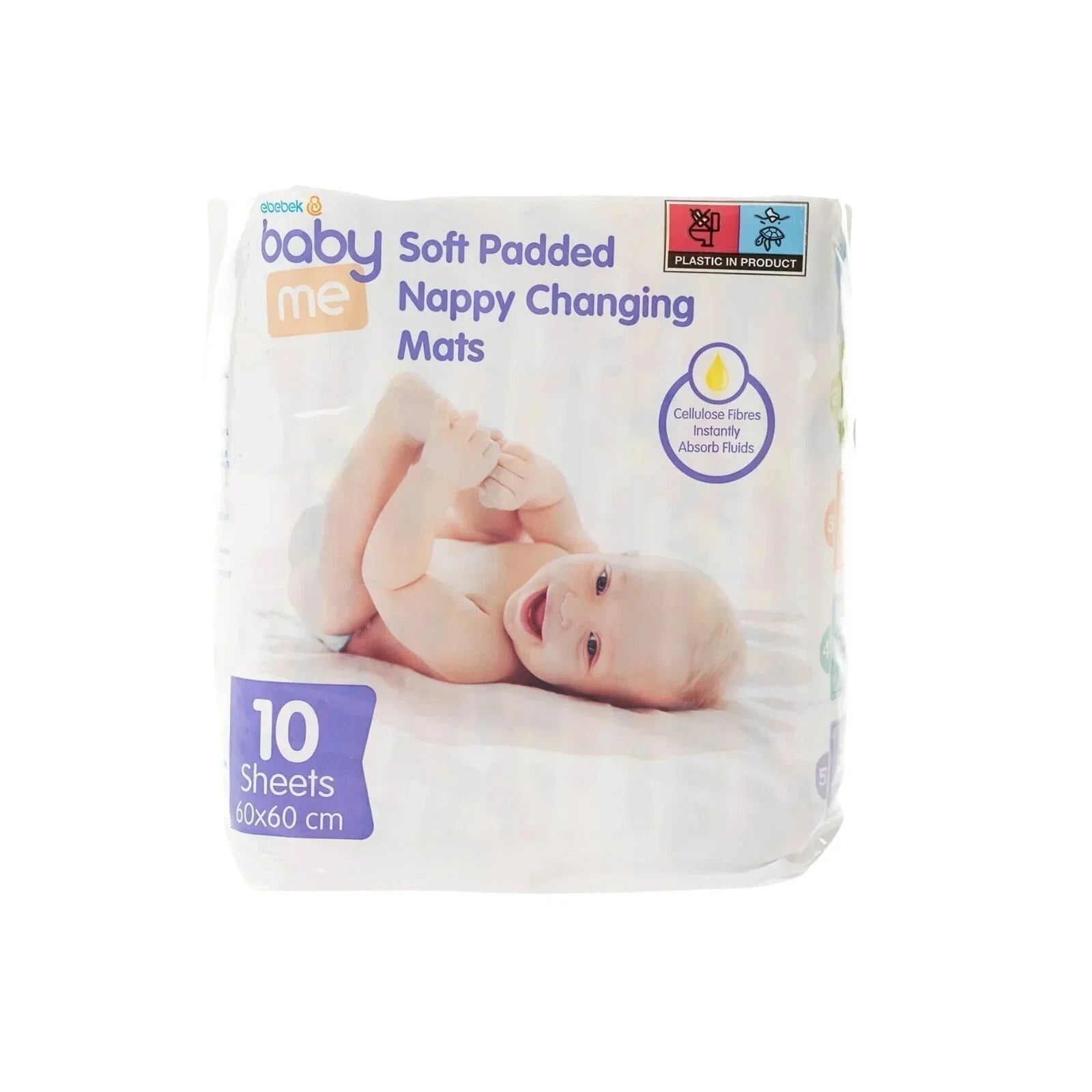 baby me Soft Padded Changing Mats 60x60cm - 10 pcs | Luxury Home Accessories | Heulog Glow