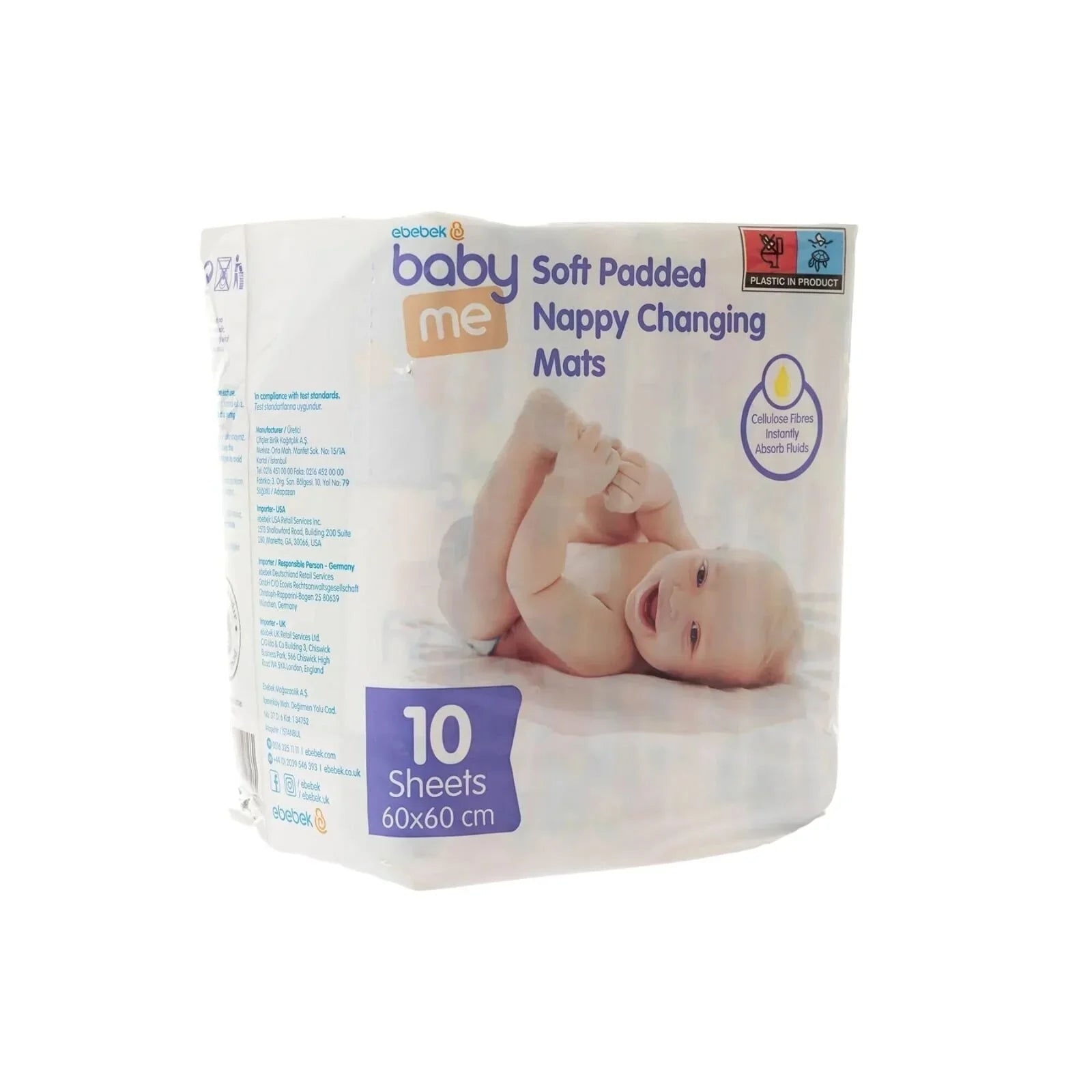 baby me Soft Padded Changing Mats 60x60cm - 10 pcs | Luxury Home Accessories | Heulog Glow
