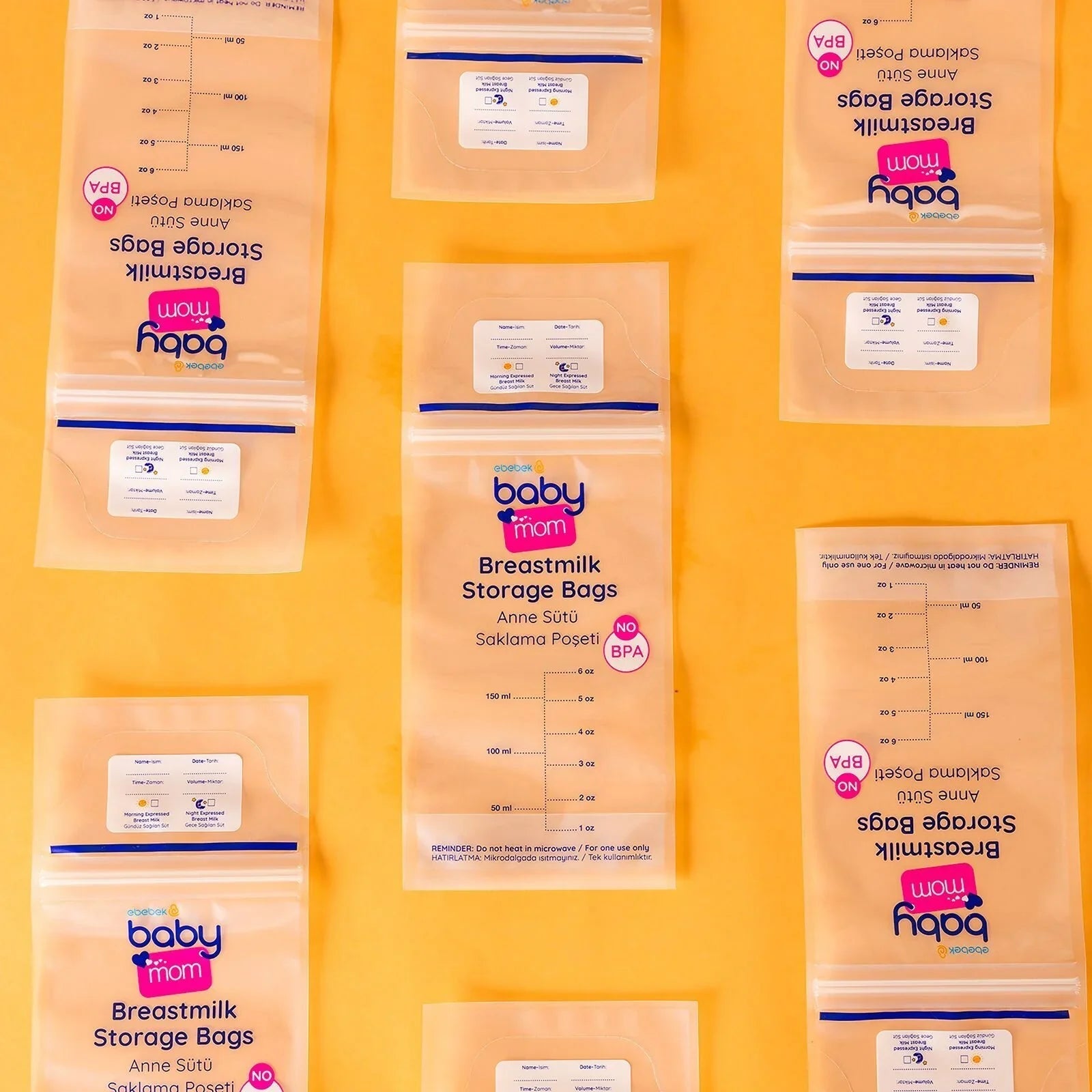 baby mom Breast Milk Storage Bag 50 pcs | Luxury Home Accessories | Heulog Glow