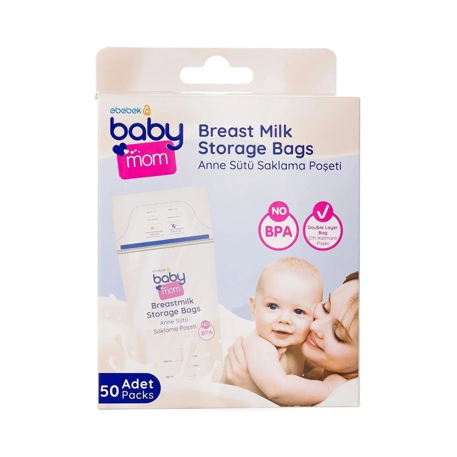 baby mom Breast Milk Storage Bag 50 pcs | Luxury Home Accessories | Heulog Glow
