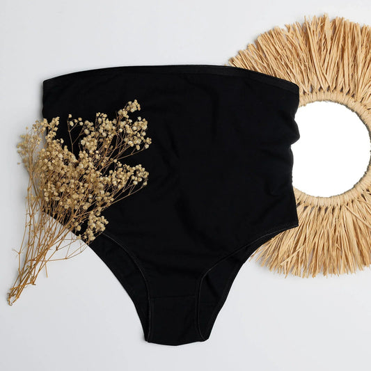 baby mom High Waist Pregnancy Brief - Black | Luxury Home Accessories | Heulog Glow