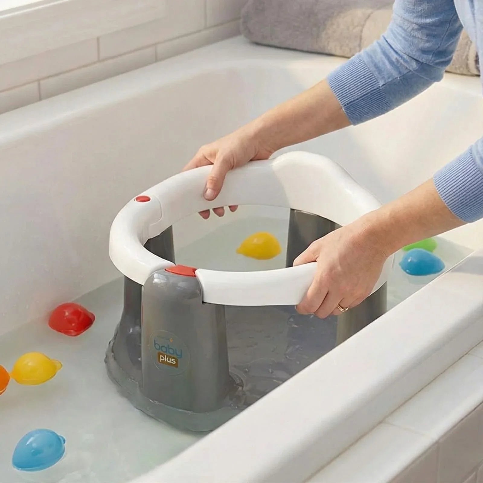 baby plus Bath Seat with Bath Toy | Luxury Home Accessories | Heulog Glow