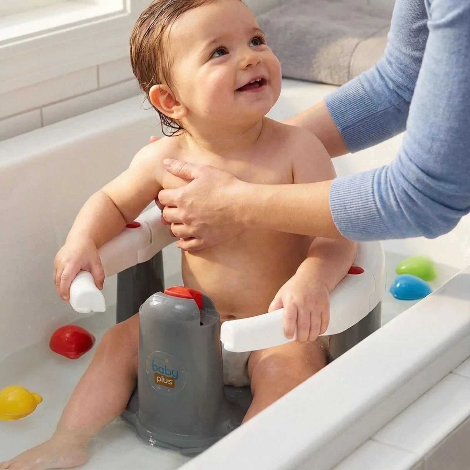 baby plus Bath Seat with Bath Toy | Luxury Home Accessories | Heulog Glow