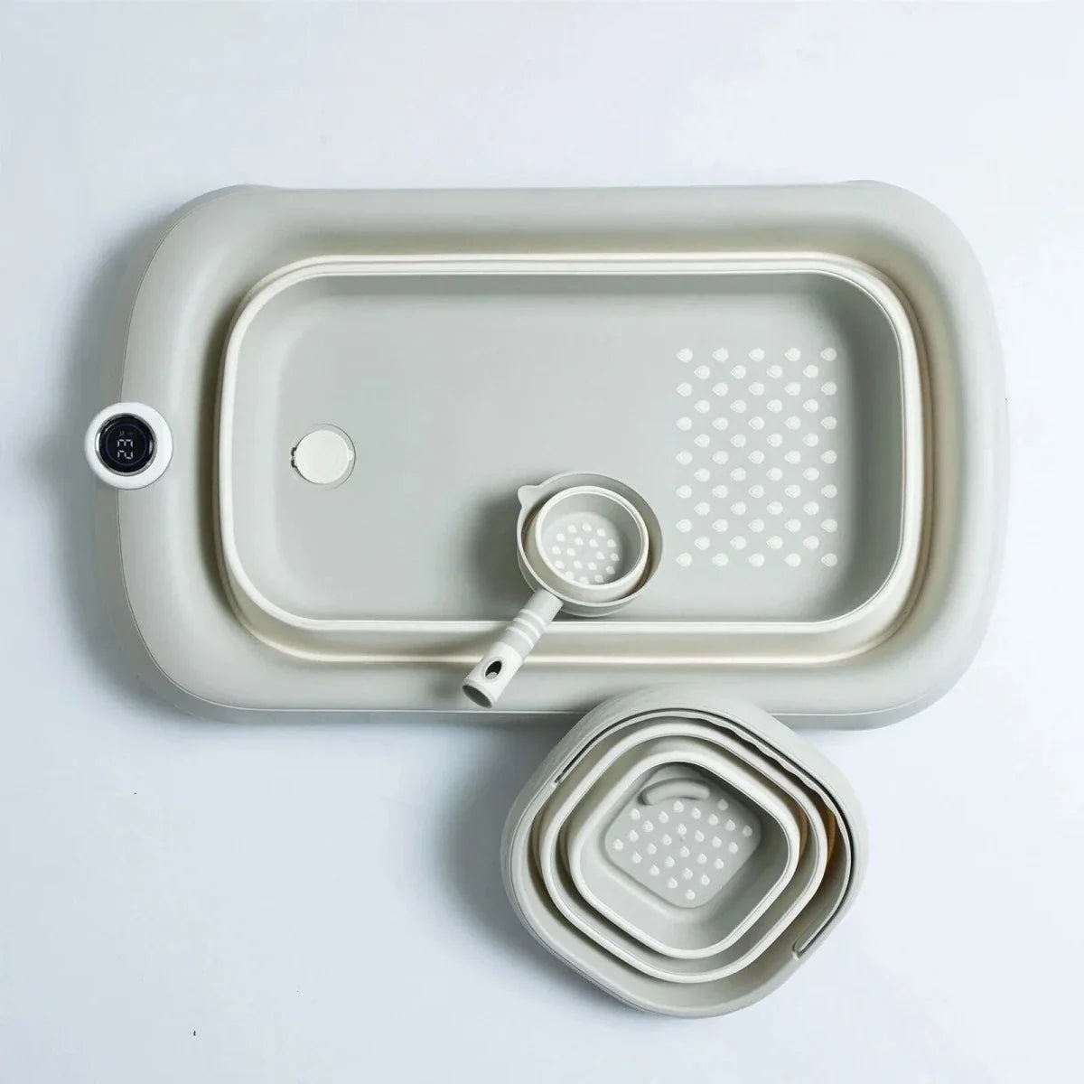 baby plus Bath Tube with Thermometer Set 3 pcs | Luxury Home Accessories | Heulog Glow